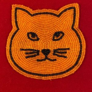 ✨ SOLD ✨ hand beaded Halloween cat patch